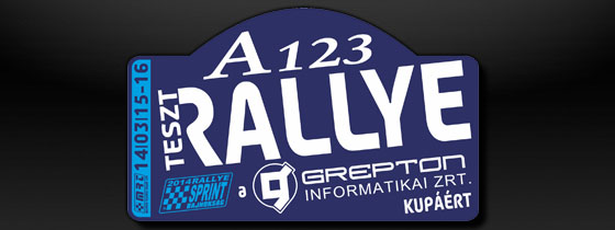 A123 TESZT Rallye 2014