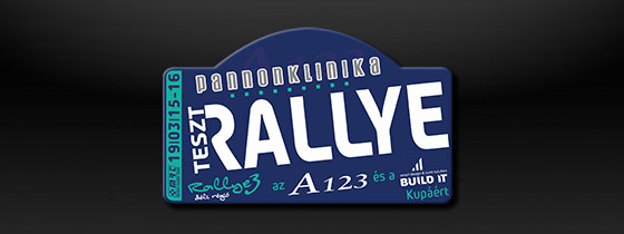 Pannonklinika Teszt Rallye az A123 s Build-IT Kupkrt 